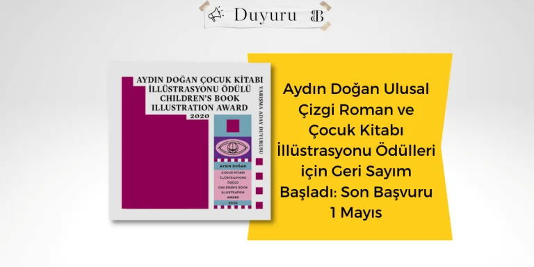 Aydın Doğan Ulusal Çizgi Roman ve Çocuk Kitabı İllüstrasyonu Ödülleri için Geri Sayım Başladı: Son Başvuru 1 Mayıs