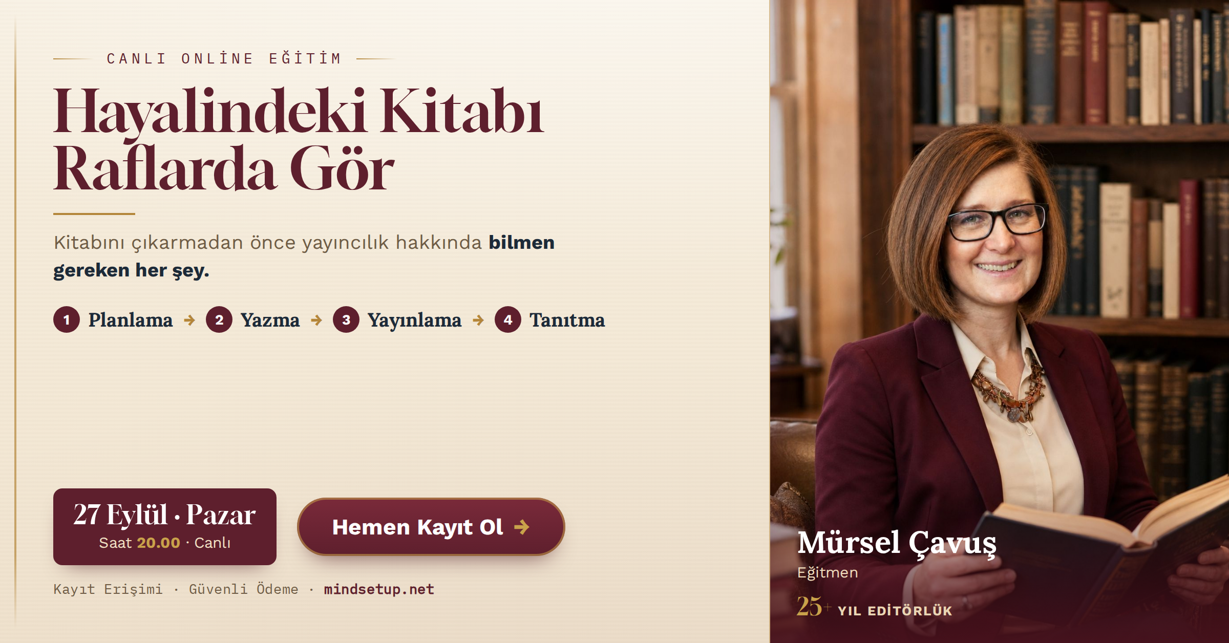 Hayalindeki Kitabı Raflarda Gör Eğitimi