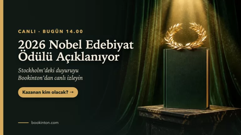 2026 Nobel Edebiyat Ödülü canlı yayın: spot ışığında defne çelengiyle taçlanmış kitap